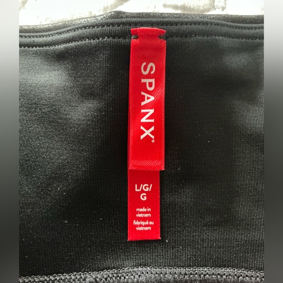 SPANX Faux Leather Black High Rise Ankle Leggings L - Picture 4 of 12